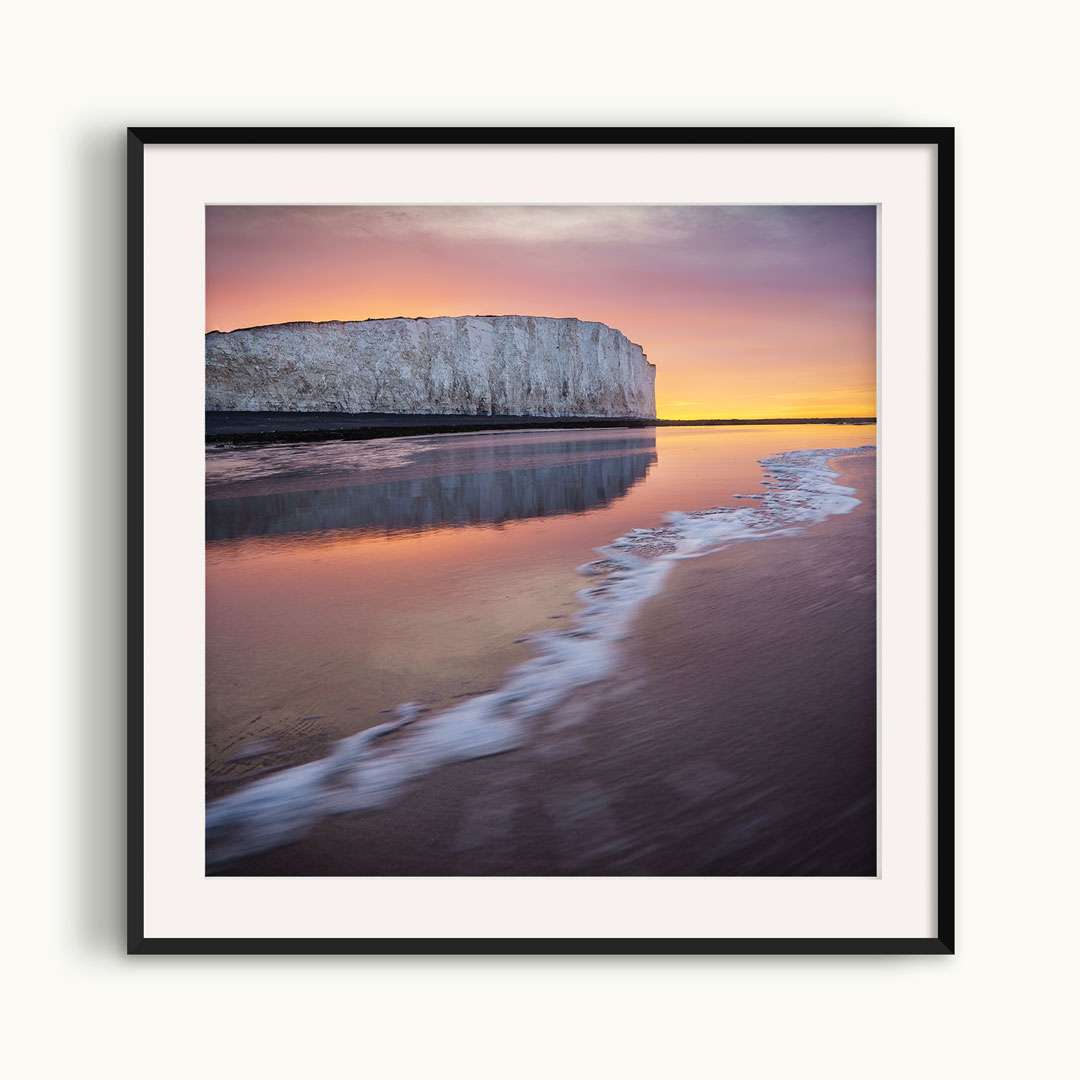 Birling Gap Cliffs at Sunrise framed print