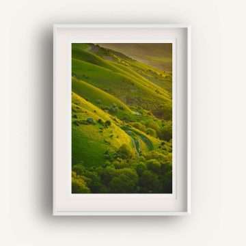 Framed artwork showing the South Downs view from Devil's Dyke