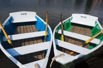 2 Rowing Boats on Thorpeness Lake